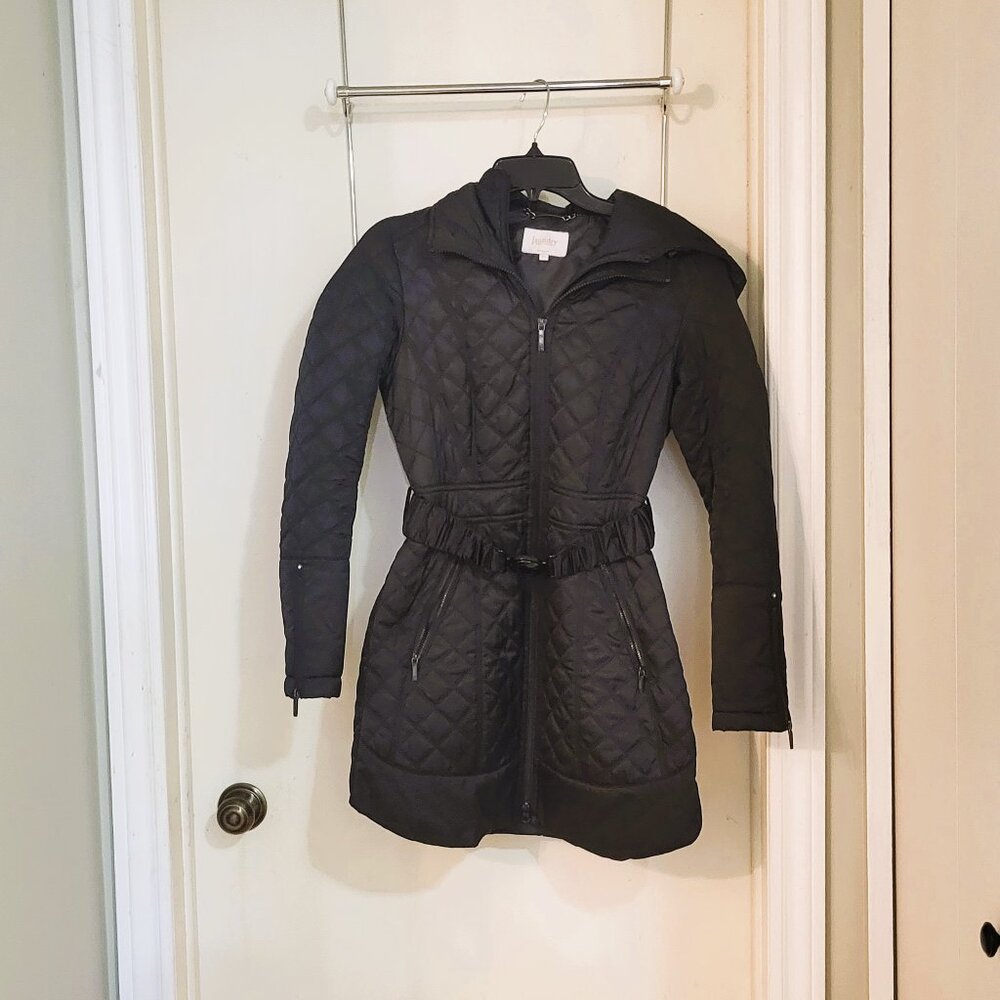 Laundry by Shelli Segal Women Hooded Jacket - with Built - Size XS - Black